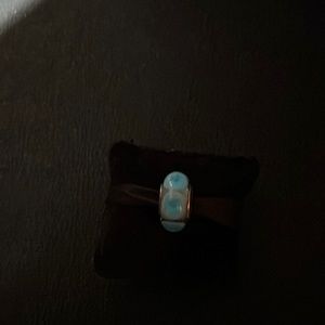 Pandora teal Murano bead.
